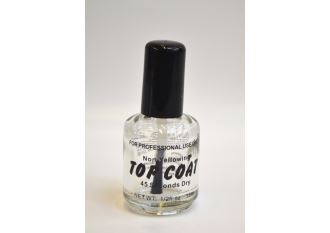 Empty Glass Top Coat Bottle